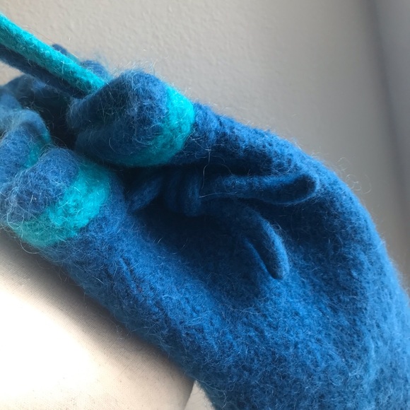 NWOT Large Boiled Wool handcrafted bag / purse - Picture 3 of 12